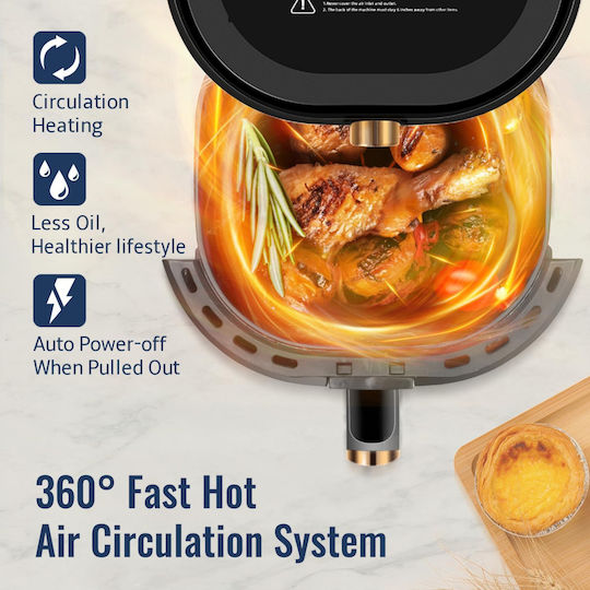 Air Fryer με Wi-Fi 4.8lt Μαύρο