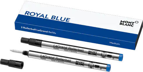 MontBlanc LeGrand Rollerball 2 Replacement Inks for Pen Medium Royal Blue