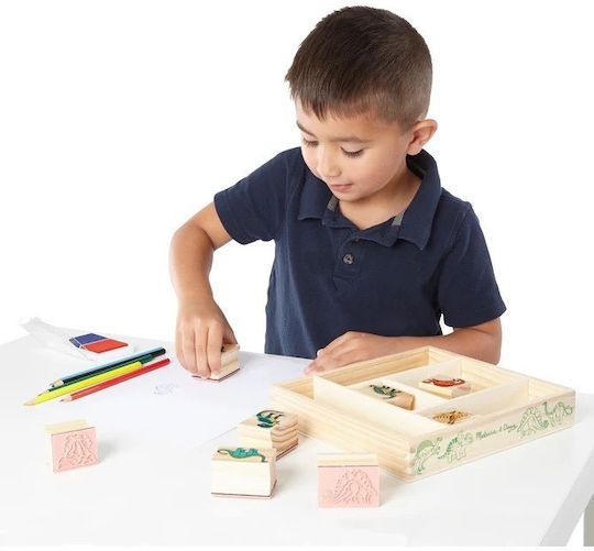 Melissa & Doug Печати Dinos за Деца 4+ години+ Години 15бр