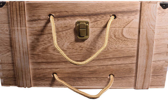Giftland Ξύλινη Θήκη για Ποτό Μπεζ 22x19x22εκ.