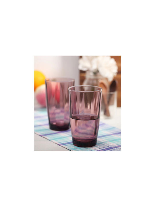 Bormioli Rocco Pulsar Ποτήρι Νερού από Γυαλί σε Μωβ Χρώμα 470ml