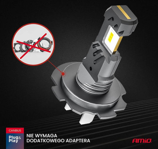 AMiO Lamps Car H7 / H18 Canbus LED 6000K Cold White 12V 60W 2pcs