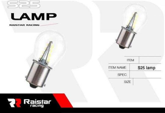 Raistar Lamps Car S25 LED White 12V 1.5W 2pcs