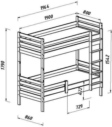 Koje Einzeln για Στρώμα 80x190cm Koje Einzeln για Στρώμα 80x190cm