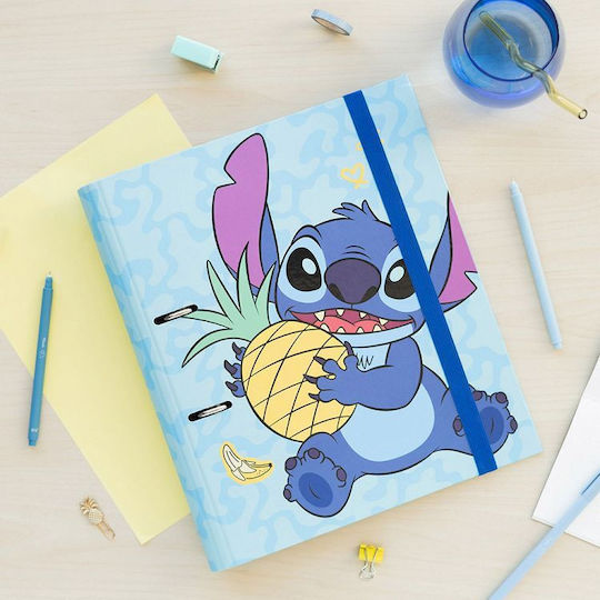 Disney Clipboard with 2 Rings for Paper A4 Blue Lilo & Stitch Tropical 1pcs