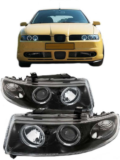 Junyan Vordere Lichter Engelsaugen für Seat Leon / Toledo 2Stück