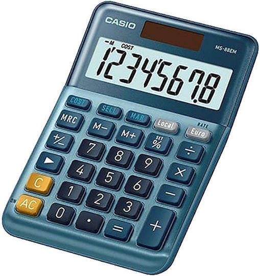 Casio Calculator 8 Cifre în Culoarea Albastru 1buc