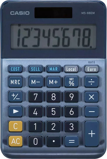 Casio Calculator 8 Cifre în Culoarea Albastru 1buc