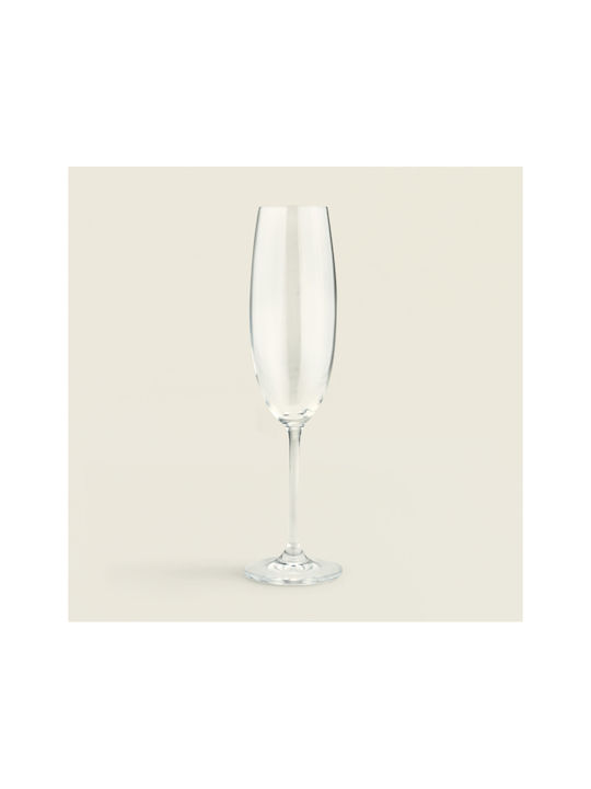 Bohemia Colibri Set of Glasses Champagne / White Wine made of Crystal Stemmed 220ml 6pcs