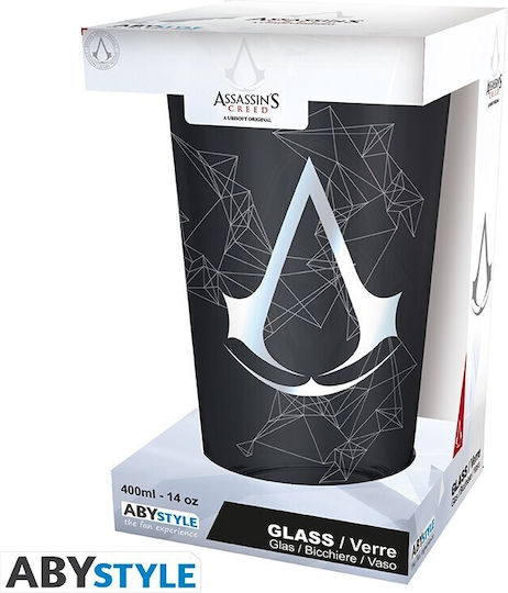 Abysse Assasin's Creed Ποτήρι από Γυαλί σε Μαύρο Χρώμα 400ml