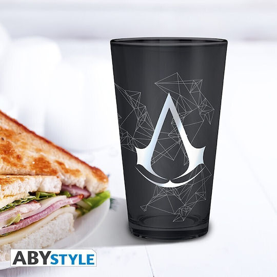 Abysse Assasin's Creed Ποτήρι από Γυαλί σε Μαύρο Χρώμα 400ml