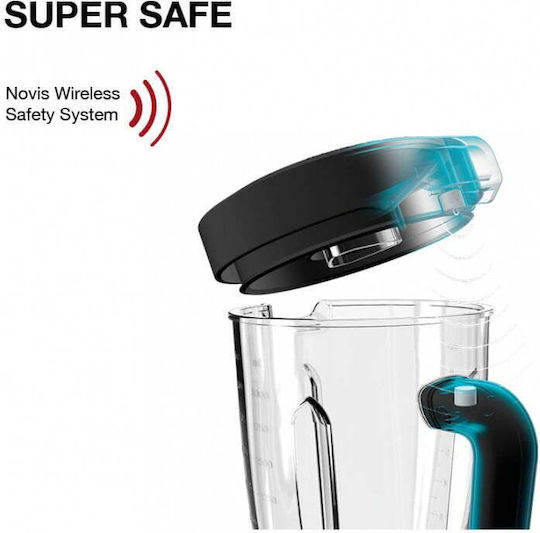Novis Problender 880 Μπλέντερ με Κανάτα Tritan 1.9 lt 1400W Γκρι