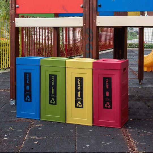 Viomes Cubo Recycling Recycling Plastic Waste Bin 70lt Red Red