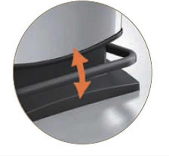 Delta Cleaning Πλαστικός Κάδος Απορριμμάτων με Πεντάλ 6lt Ασημί