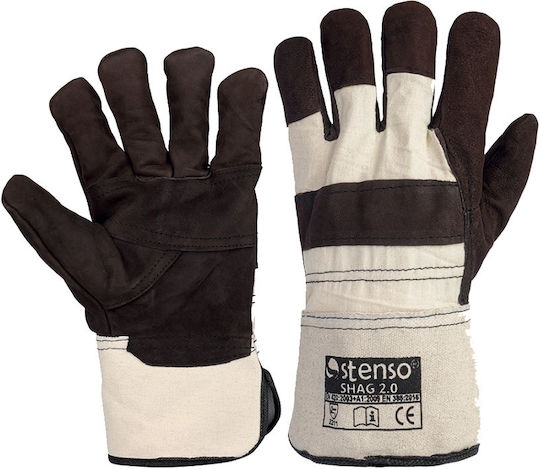 Stenso Shag 2.0 Gloves for Work Leather, Leather-/Cotton 1pcs