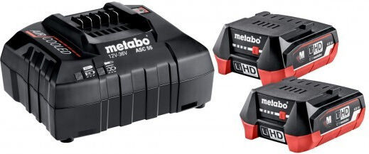 Metabo Set 2 Tool Batteries Lithium 12V Capacity 4Ah with Charger
