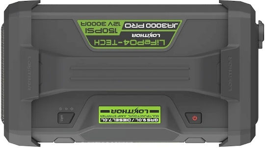 Lokithor JA3000 Pro Portable Car Battery Jump Starter 3000A with Power Bank / USB / Pump / Φακό 12V