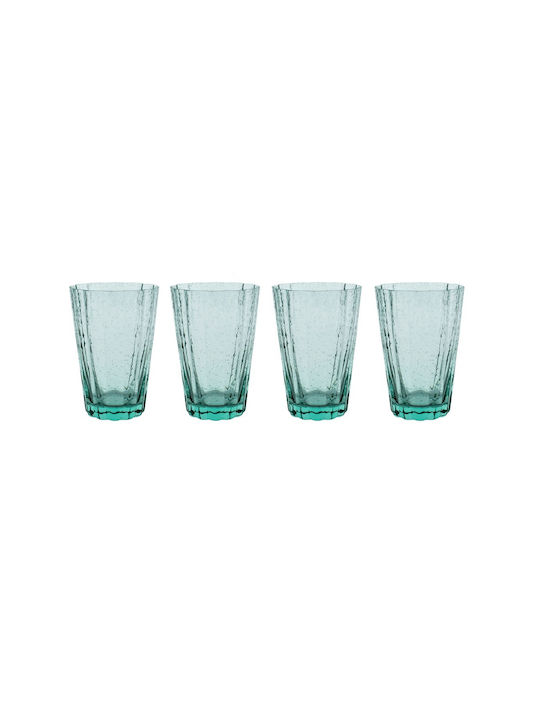 Laura Ashley Set Gläser Wasser aus Glas in Grün Farbe 410ml 4Stück