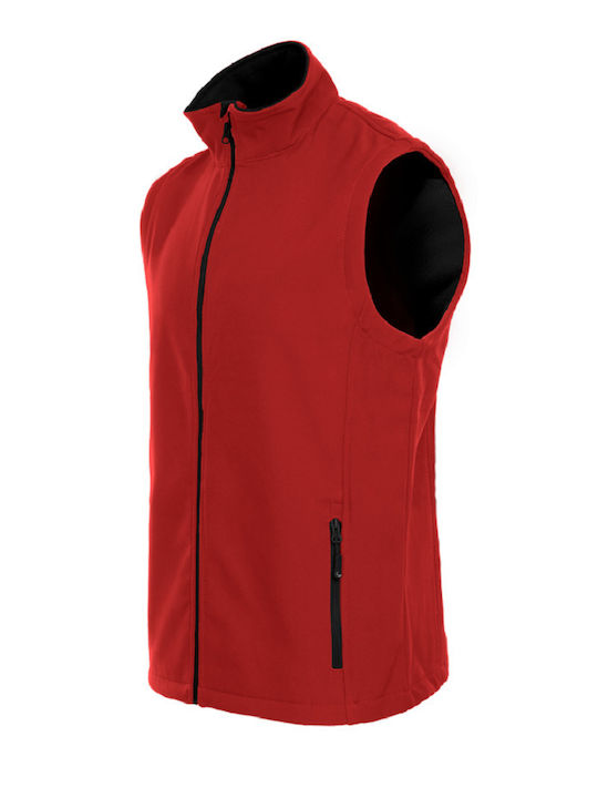 Stenso Aveo Arbeitsweste Softshell mit Fleece-Futter Rot