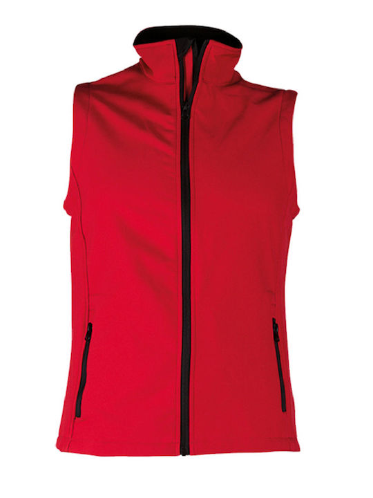 Stenso Aveo Arbeitsweste Softshell mit Fleece-Futter Rot