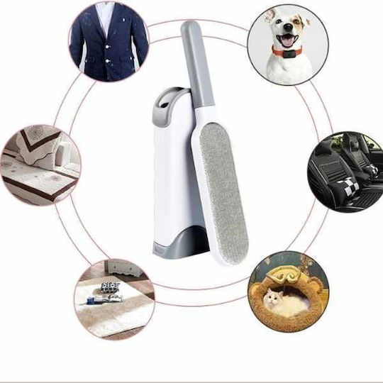 Round Pet Bed Non-stick Surface Warm Soft Materials 40 Cm 2 Brushes Removing Lint Pet Hair