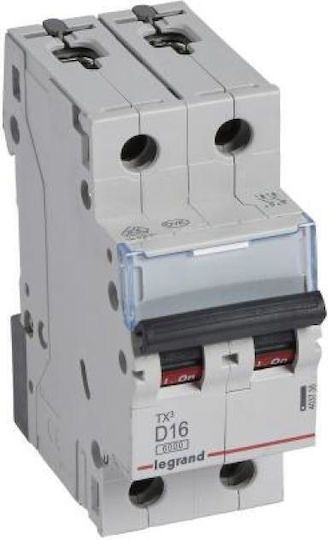 Legrand Automatic Circuit Breaker 16A Double-pole AC 403738