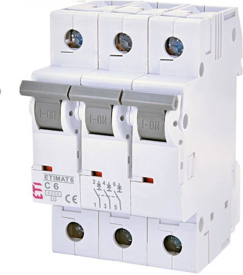 ETI Automatic Circuit Breaker 20A Triple-pole AC/DC 002145517