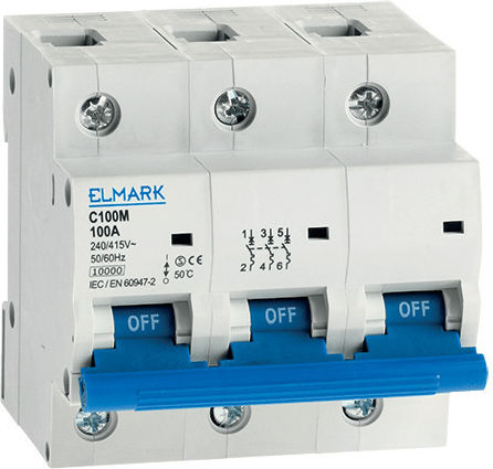 Elmark Αυτόματη Ασφάλεια 80A Τριπολική AC 41381