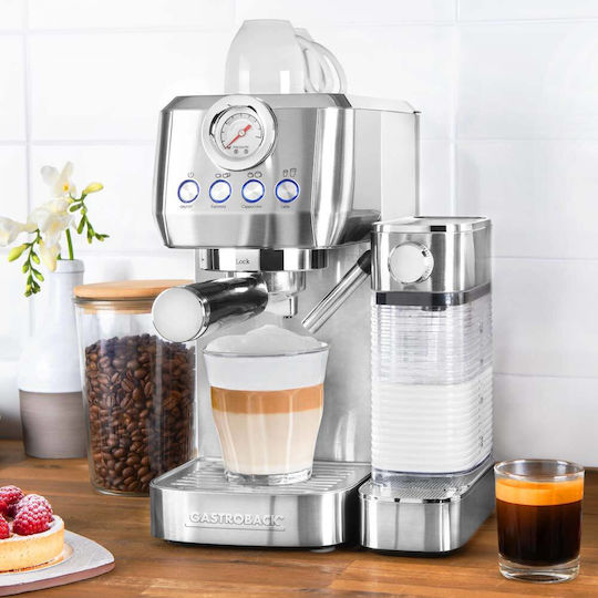 Gastroback Piccolo Pro M Mașină de Espresso 1500W Presiune 20bar pentru Cappuccino Gri