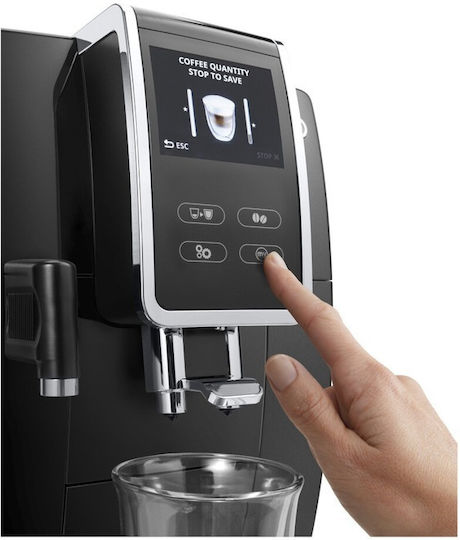 De'Longhi Dinamica Plus Αυτόματη Μηχανή Espresso 1450W Πίεσης 15bar με Μύλο Άλεσης Μαύρη ECAM382.70.B