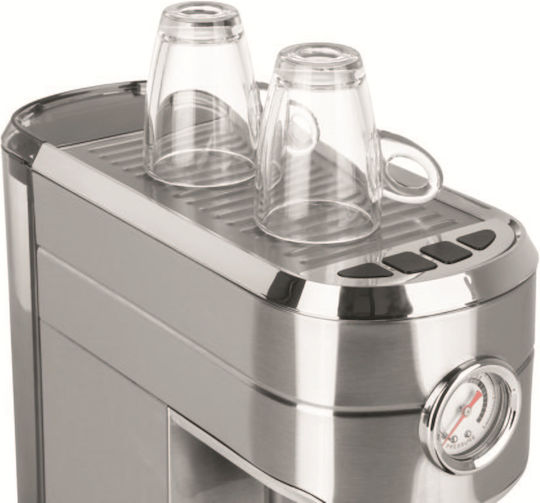 Beem Mașină de Espresso 1450W Presiune 20bar pentru Cappuccino Argintie