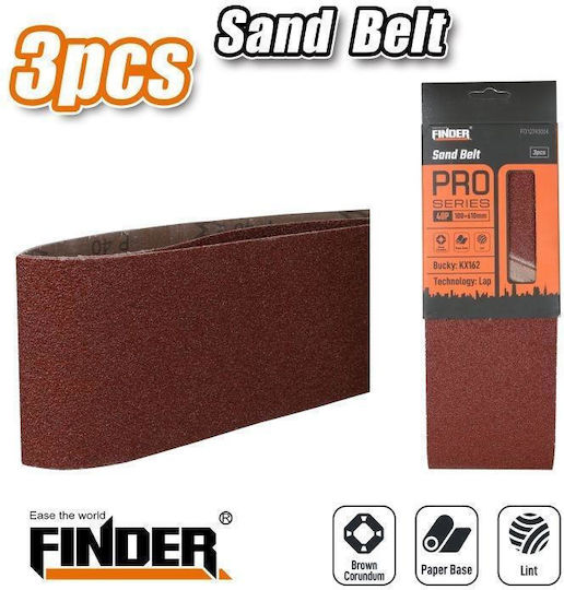 Finder Sanding Belt 100x610mm Set 3pcs