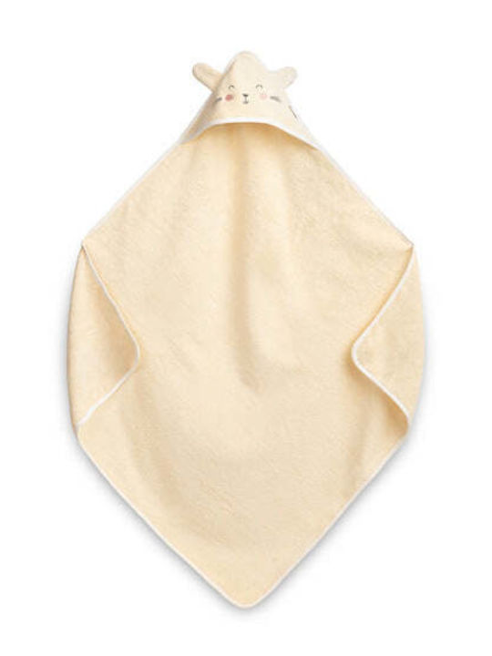 Sensillo Hooded Baby Bath Towel Ecru