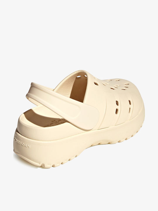 adidas Adilette Clog Γυναικεία Σαμπό Μπεζ