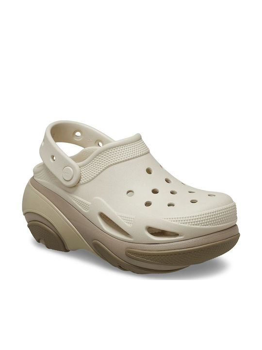 Crocs Bubble Crush Γυναικεία Σαμπό Μπεζ Crocs Bubble Crush Γυναικεία Σαμπό Μπεζ