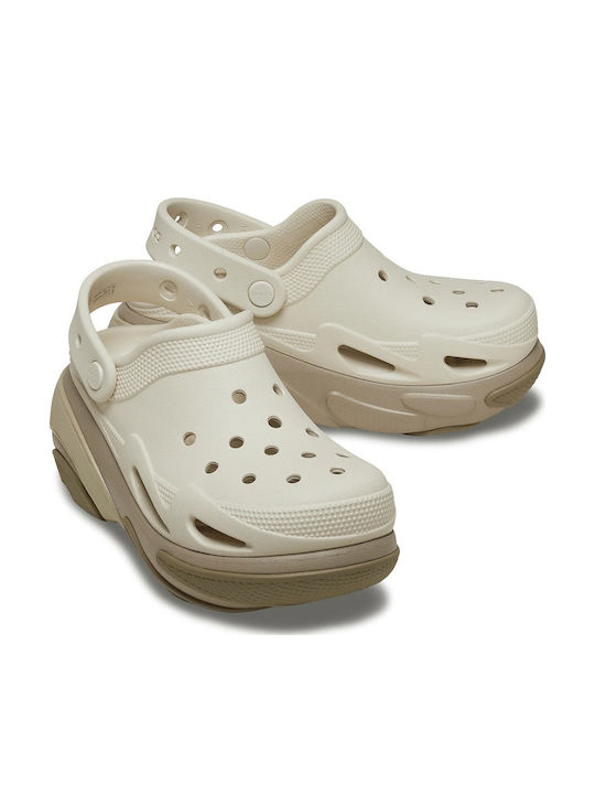 Crocs Bubble Crush Women’s Clogs Beige