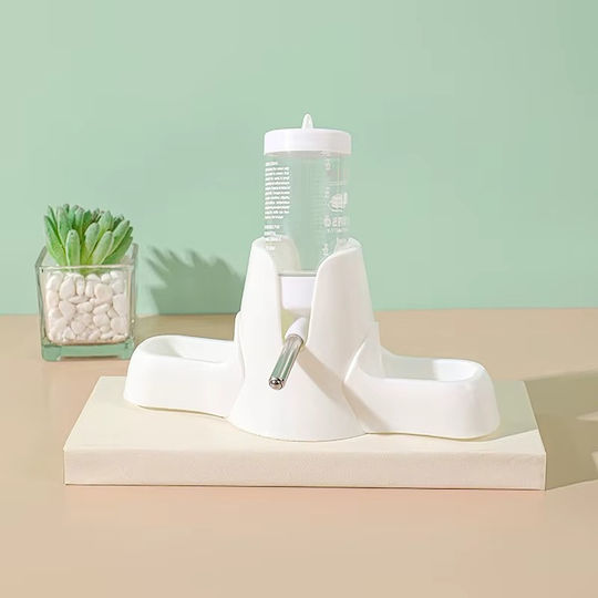 2 Kleine Kunststoff Wasserspender / Futterspender 80ml in Gelb Farbe