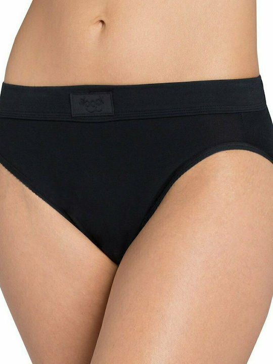 Sloggi Double Comfort Tai Baumwolle Damen Slip Schwarz