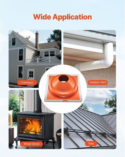 Vevor 2 Pieces Metal Roof Pipe Sealant Pipe Cover 6-3/4"-14" High Temperature Silicone Wdgdtghsgjl1cl6utv0