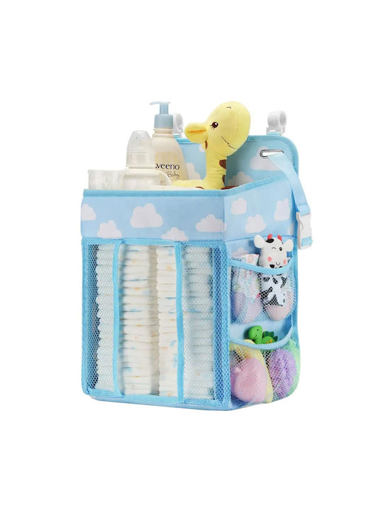 Crib Organizer Tecos Diapers Accessories Other Essentials Baby Care 43x28x20cm Hanging Option Crib Blue