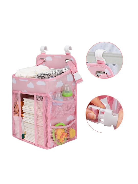Organizator pentru Pătuț Tecos Scutece Accesorii Alte Esențiale Creștere Bebeluș 43x28x20cm Opțiune de Agățare Pătuț Roz