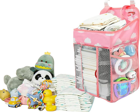 Organizator pentru Pătuț Tecos Scutece Accesorii Alte Esențiale Creștere Bebeluș 43x28x20cm Opțiune de Agățare Pătuț Roz