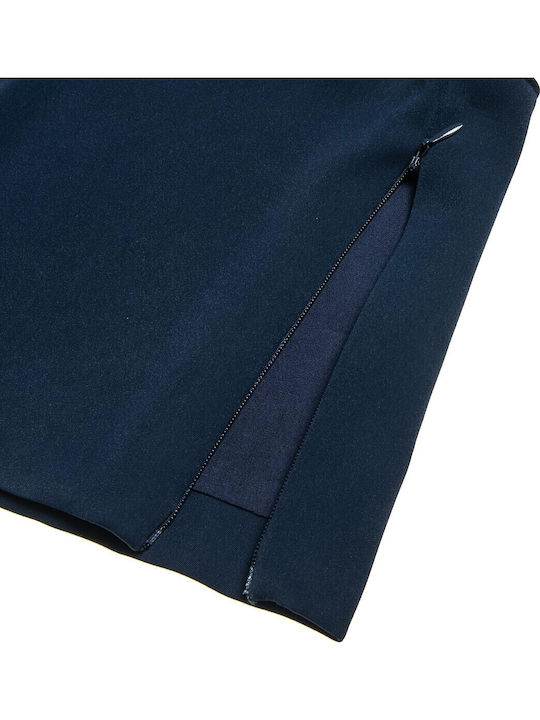 Kinder-Crop-Top Kurzarm Blau