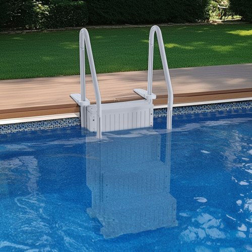 Vevor Σκάλα Πισίνας 87.4x80.8x198.5εκ. Γκρι