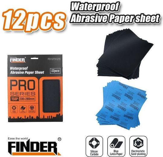 Finder Einfaches Schleifblatt 230x280mm Set 12Stück
