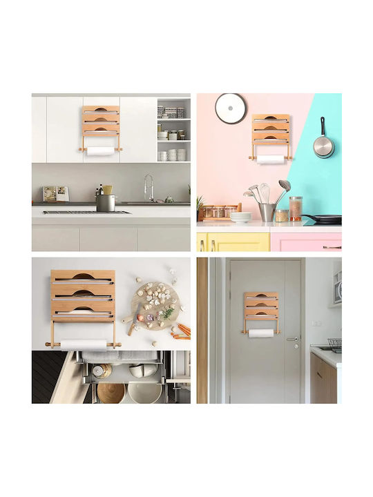 Suport pentru prosoape de hârtie Lemn Bej 31x11x11cm SUPORT4IN1