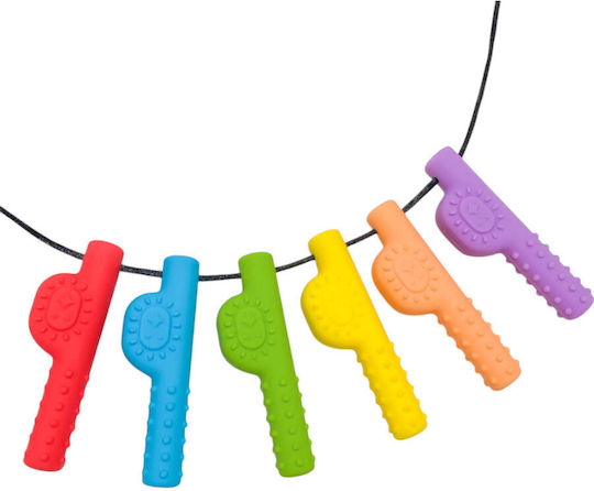 Queen Mother Whistle Teething Necklace Teething Relief Made of Silicone for 6 m+