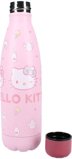 Vadobag Παιδικό Παγούρι Hello Kitty Ανοξείδωτο Ροζ 700ml
