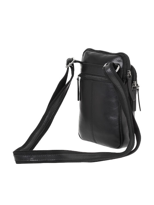 Leather Men's Bag Shoulder / Crossbody Black