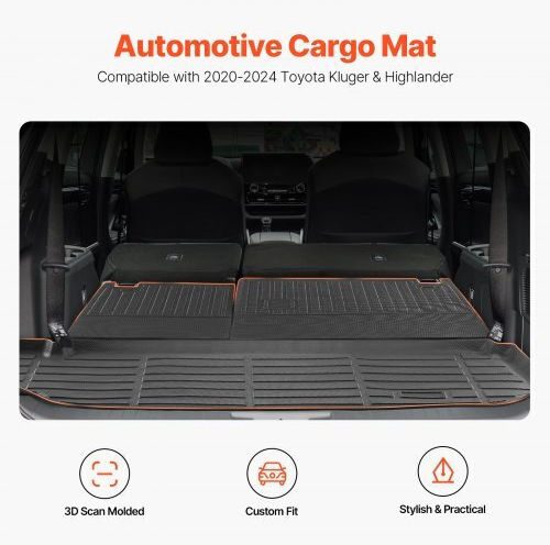 Vevor Custom Cargo & Back Mats TPE Kluger & Highlander 2020-2024 Ydxdytqchdhs0w1asv0